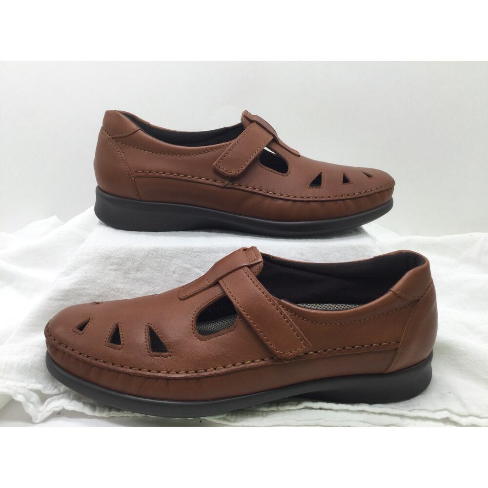 SAS Roamer Chestnut Brown Slip On Loafer Womens 7.5N Comfort Shoes New - Picture 9 of 12